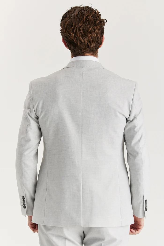 Men's Silver Lightweight Summer Single-Breasted Blazer