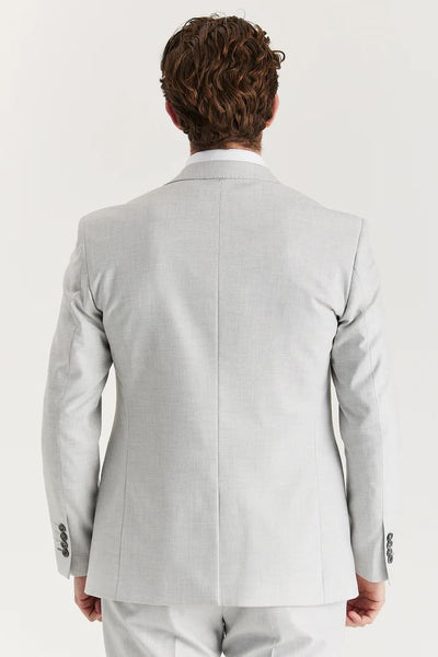 Men's Silver Lightweight Summer Single-Breasted Blazer