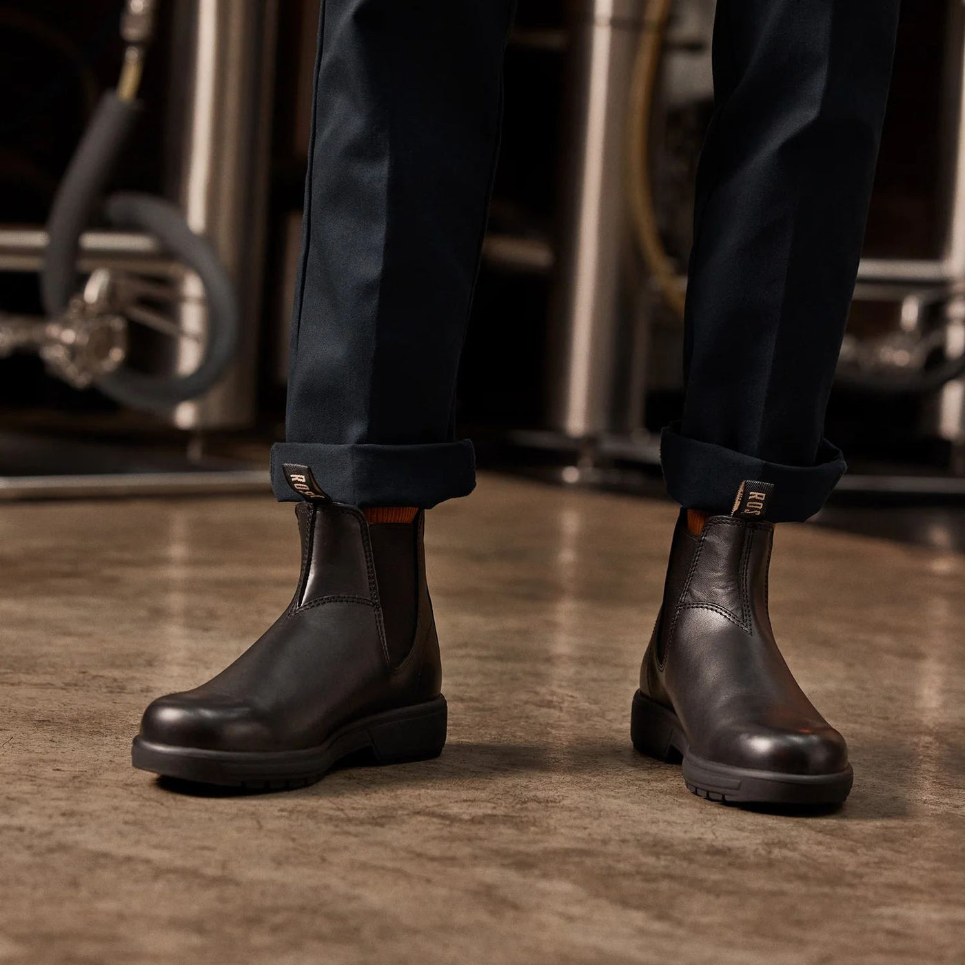 Rossi 301 Endura Black Leather Chelsea Boots