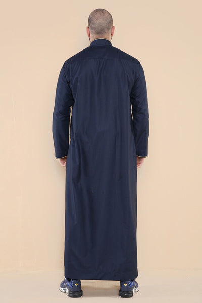 Mens Thobe Jubba Emirati Islamic Arabic Eid Embroidery Kaftan Jubbah Robe