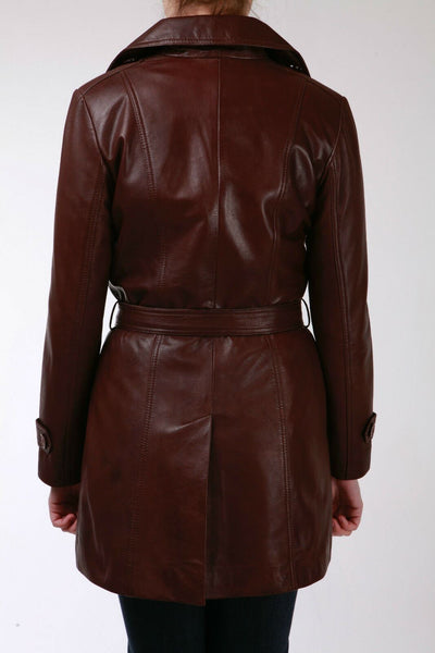 Womens 3/4 Length Trench Coat-Ranchi