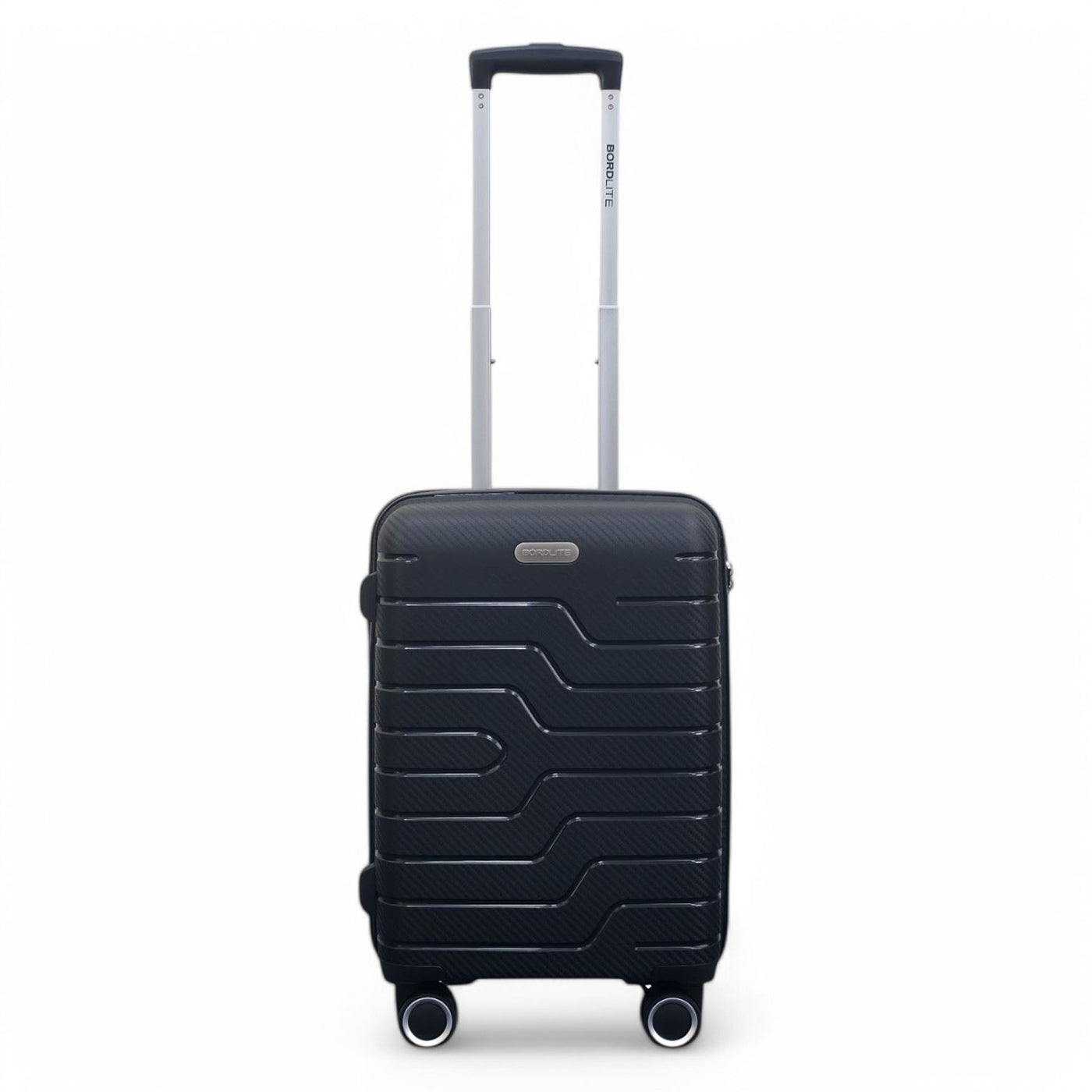Hard Shell Black PP Dual 4 Wheels Luggage Travel Cabin Holiday Suitcase Set
