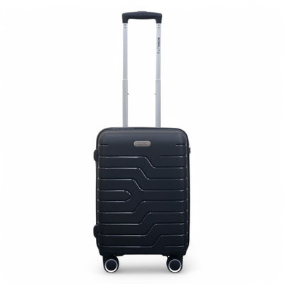 Hard Shell Black PP Dual 4 Wheels Luggage Travel Cabin Holiday Suitcase Set