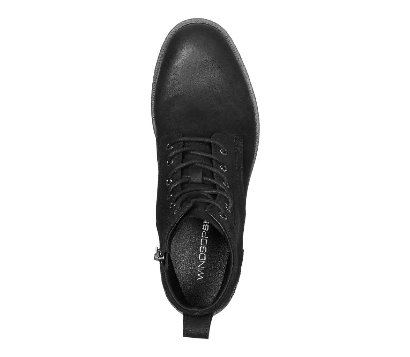 Windsorsmith Black Leather Casual Desert Boots - Sebastien