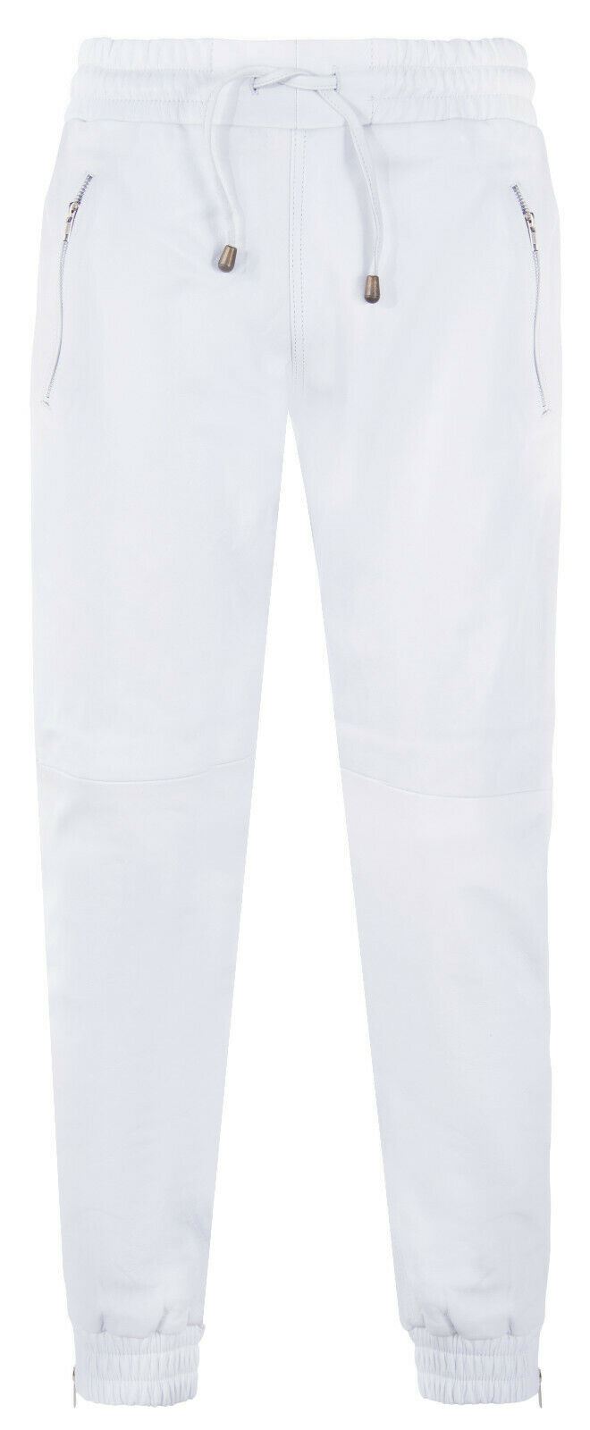 Mens  Leather Jogging Bottoms-Boston