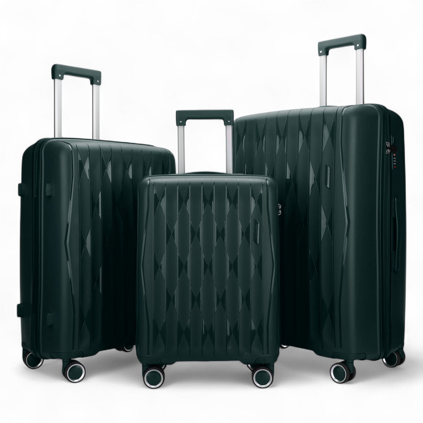 Hard Shell Suitcase Cabin TSA Luggage Travel Set