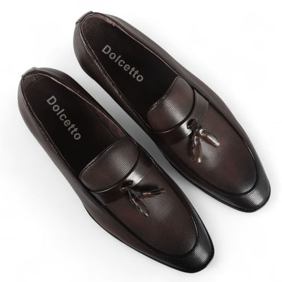 Men's Brown Classic Tassel Loafers Formal Shoes