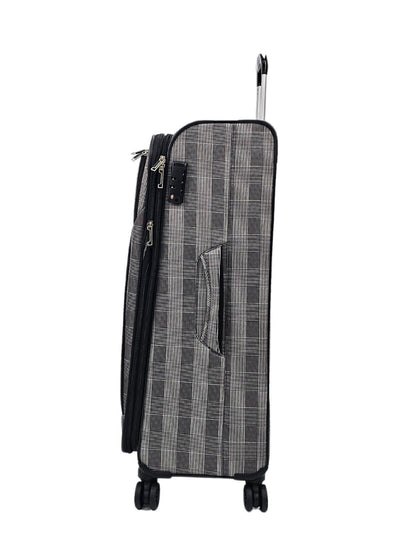 Lightweight Print Suitcases 8 Wheel Luggage Travel Soft Bags Set