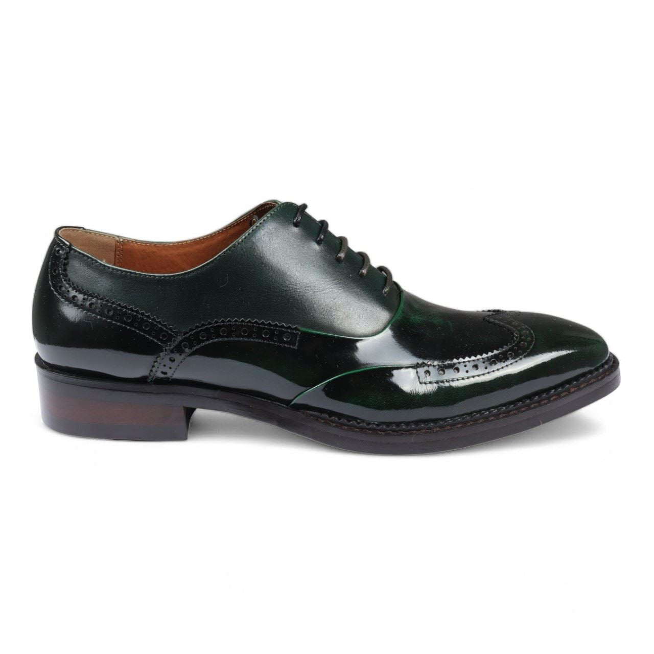 Justin Reess Men's Patent Leather Brogue Formal Shoes - Harry