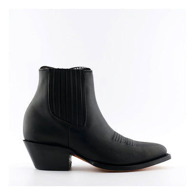 Grinders Unisex Black Western Ankle Boots- Maverick