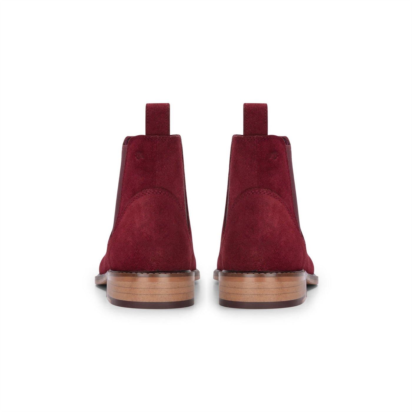 London Brogues Men's Burgundy Suede Leather Chelsea Boots