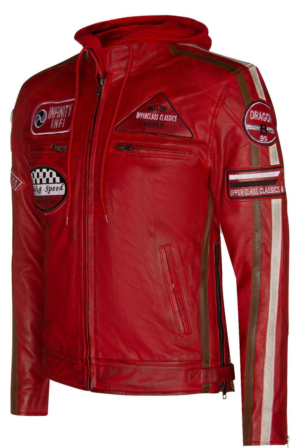 Giacca In Pelle Da Moto Uomo – Stile Punk E Design Moderno, Perfetta Per Un Look Audace E Raffinato