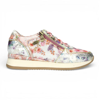 Laura Vita Women's Gycmo 58 Rose Pink Floral Leather Trainers Sneaker Shoes