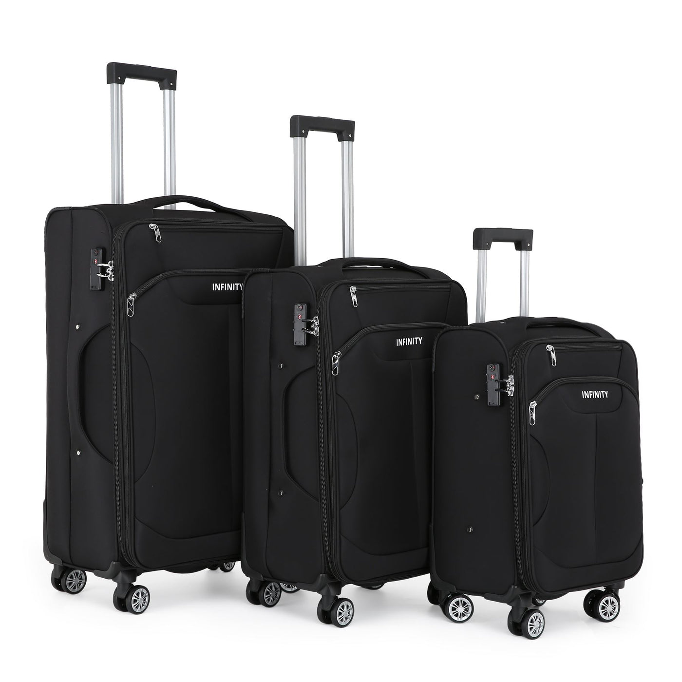 8 Wheel Lightweight Suitcase Luggage TSA Travel Bags Set