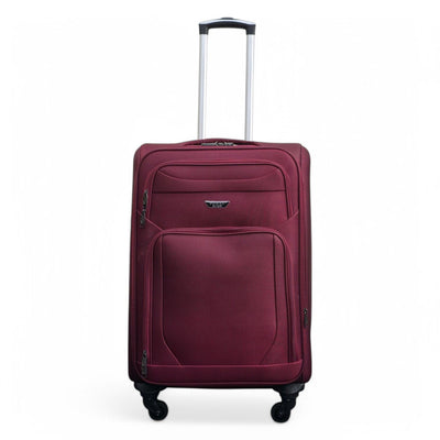 Soft Shell Lightweight Nylon Suitcase Set 4 Wheel Travel Case Holiday Bags