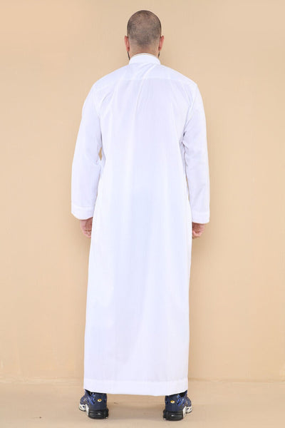 Mens Thobe Jubba Emirati Islamic Arabic Eid Embroidery Kaftan Jubbah Robe