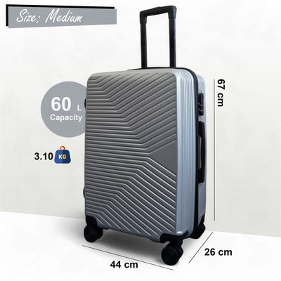 Hardshell Suitcase Set Robust 8 Wheel Luggage Cabin Case Bag