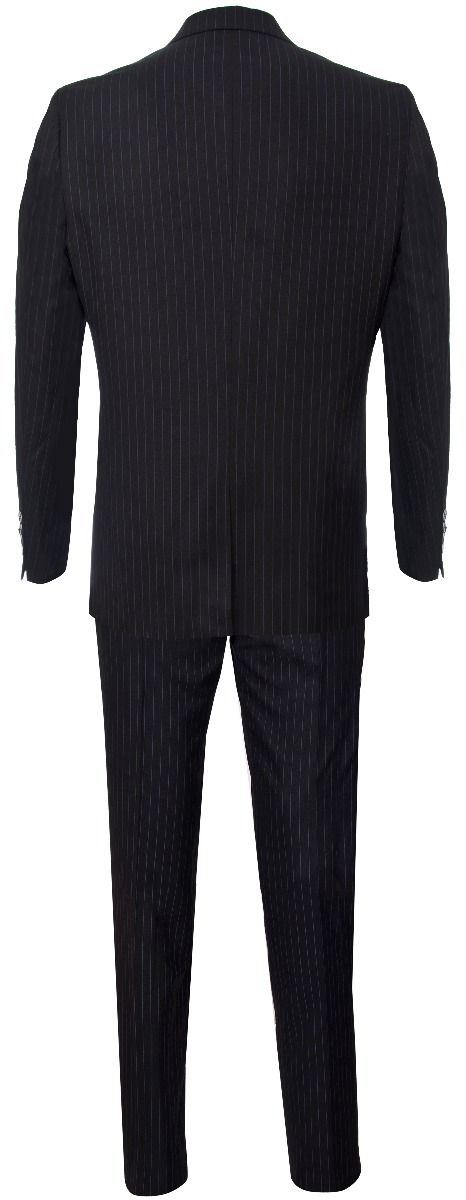 Men's 3 Piece Black Pinstripe Retro Suit