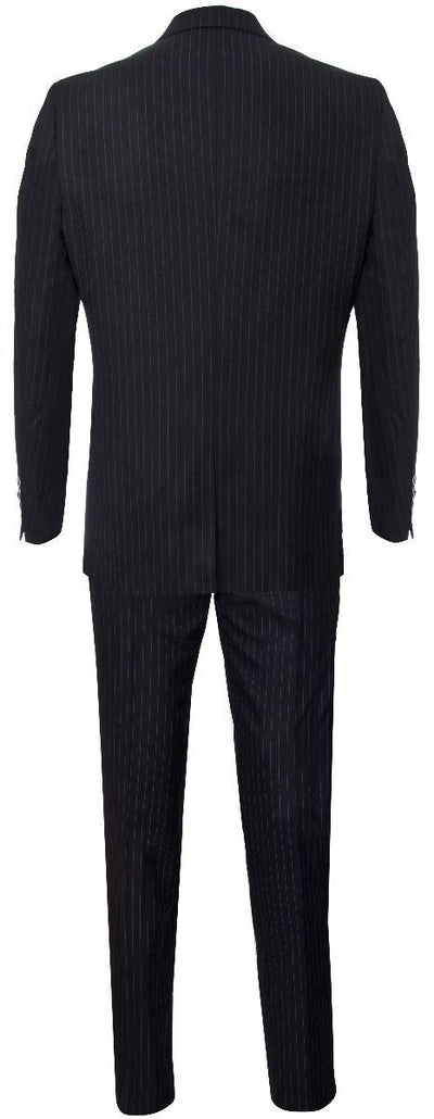 Men's 3 Piece Black Pinstripe Retro Suit