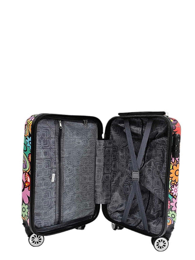 Printed Hard Shell Dual 4 Wheel Luggage Suitcase