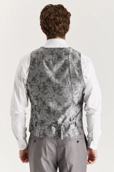 Men’s Grey Tailored Waistcoat Smart Formal Vest