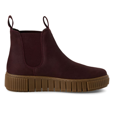 Tamaris Womens Bordeaux Burgundy Leather Chelsea Ankle Boots