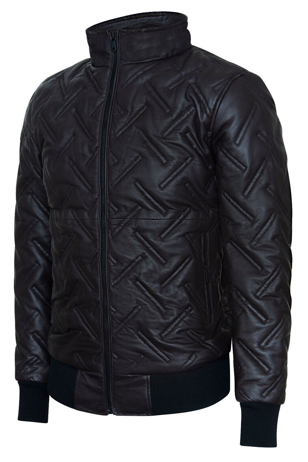 Mens Quilted Leather Bomber Jacket - Taunton – Infinity Leather