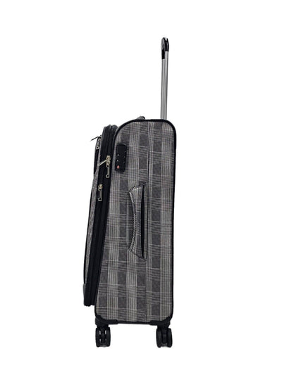 Lightweight Print Suitcases 8 Wheel Luggage Travel Soft Bags Set