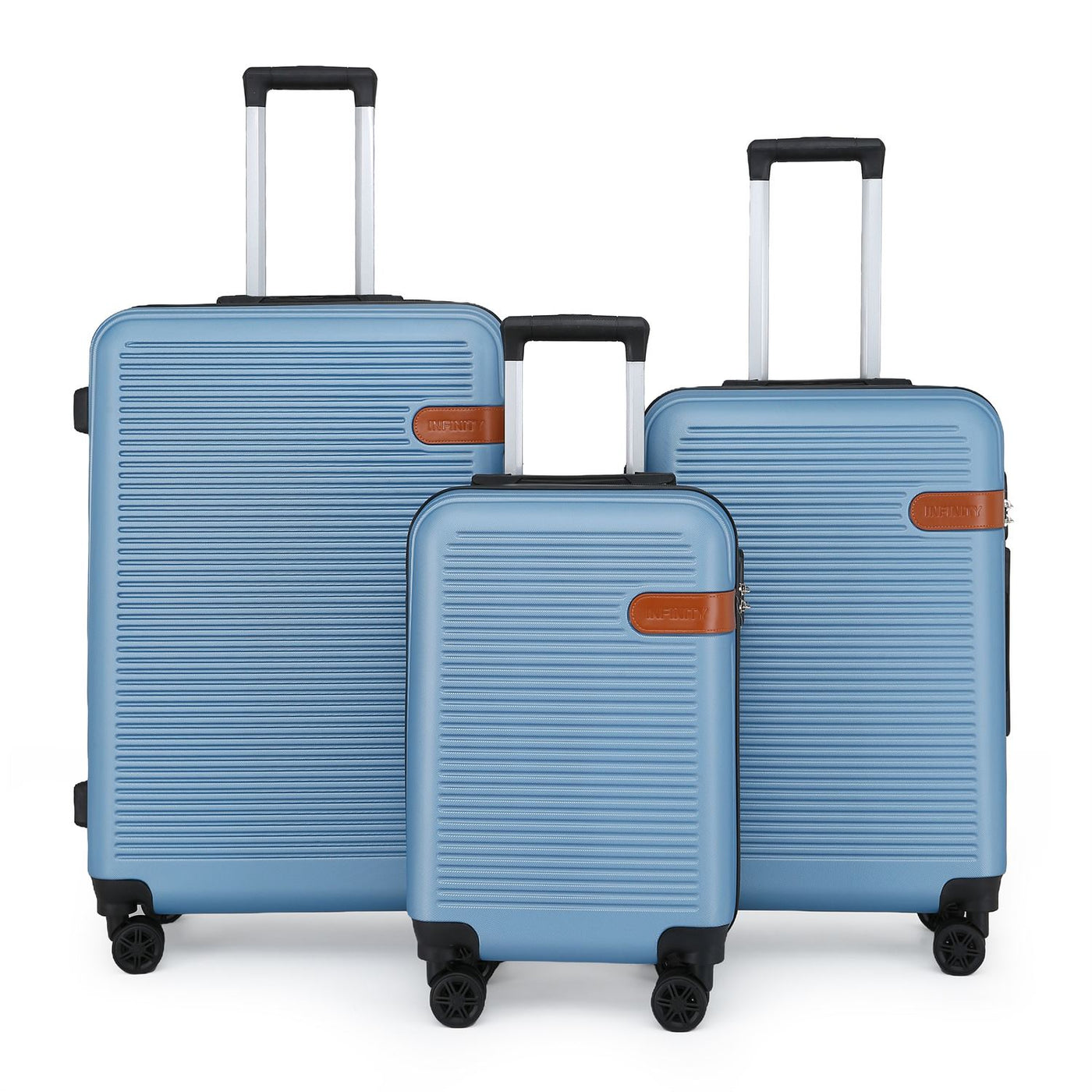 Hard Shell Classic Dual 4 Wheel Luggage Suitcase Set