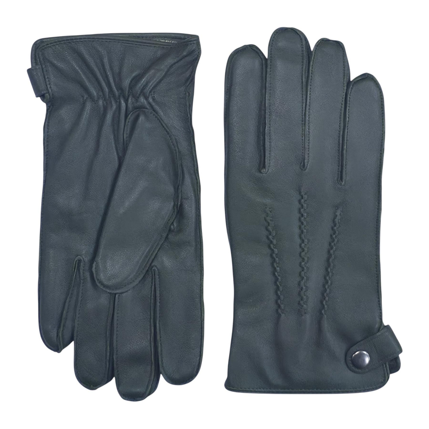Men’s Italian Leather Warm Wool-Lined Winter Gloves - M-LGV-505