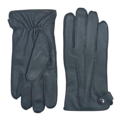 Men’s Italian Leather Warm Wool-Lined Winter Gloves - M-LGV-505
