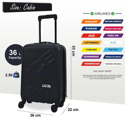 Black Hard Shell Suitcase Set Luggage Travel Trolley Cabin Cases Lightweight Bag