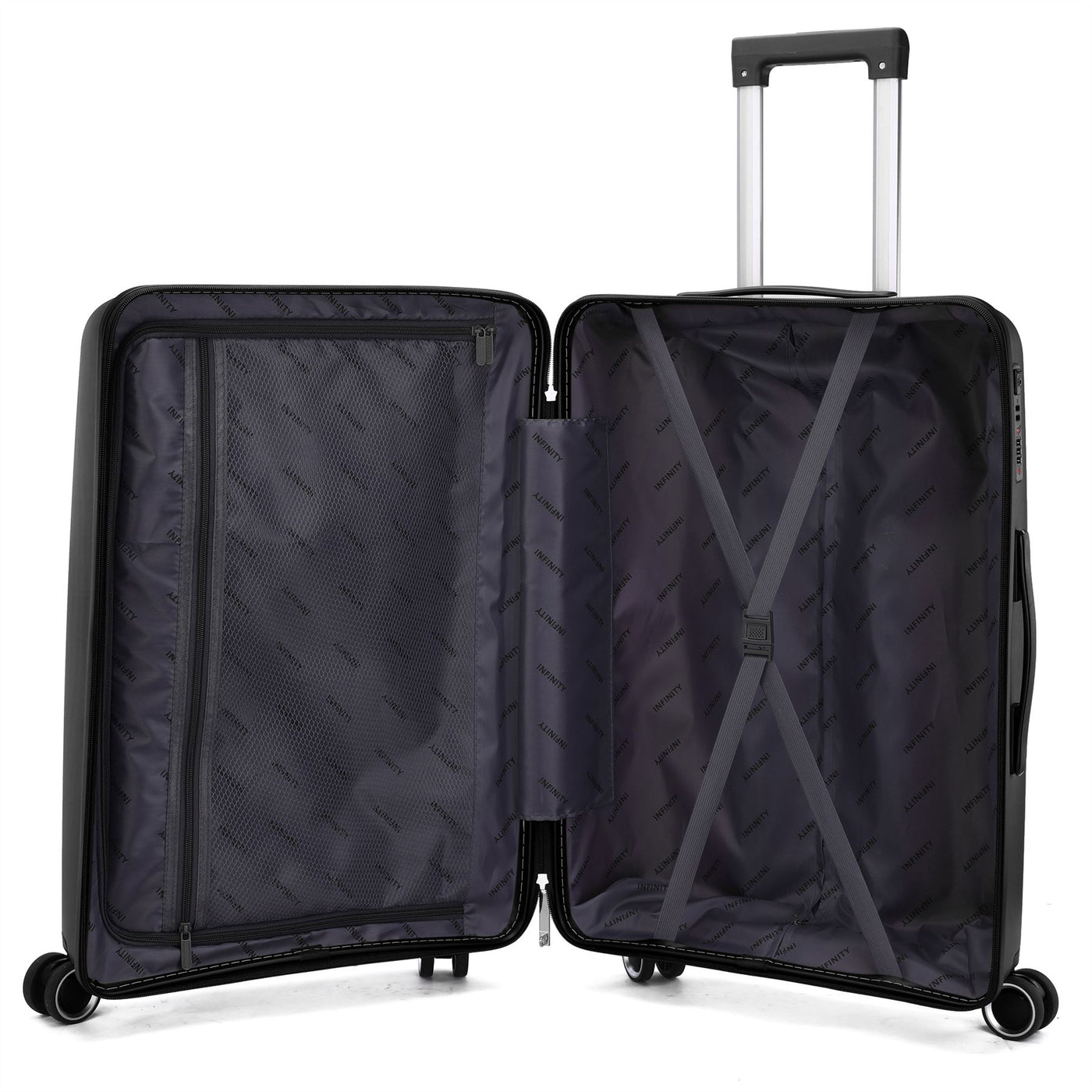 Hard Shell Suitcase Cabin TSA Luggage Travel Set