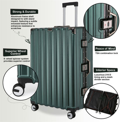 Hardshell Suitcase Set Robust 8 Wheel Cabin Luggage Suitcases