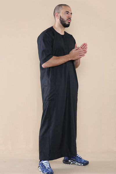 Mens Thobe Jubba Islamic Arab Moroccan Saudi Zipped Kaftan Arab Robe