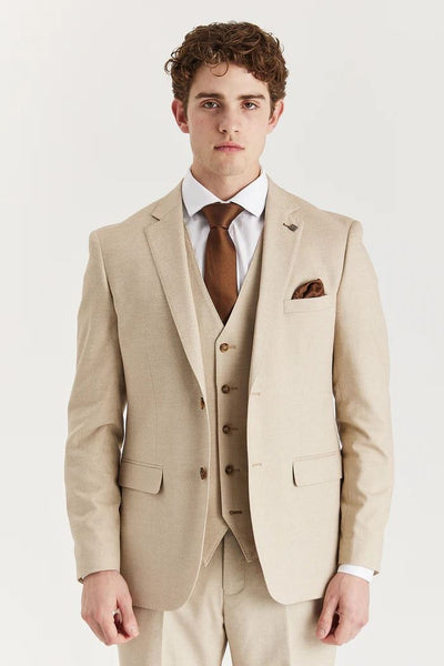 Men's Beige Lightweight Summer Single-Breasted Blazer