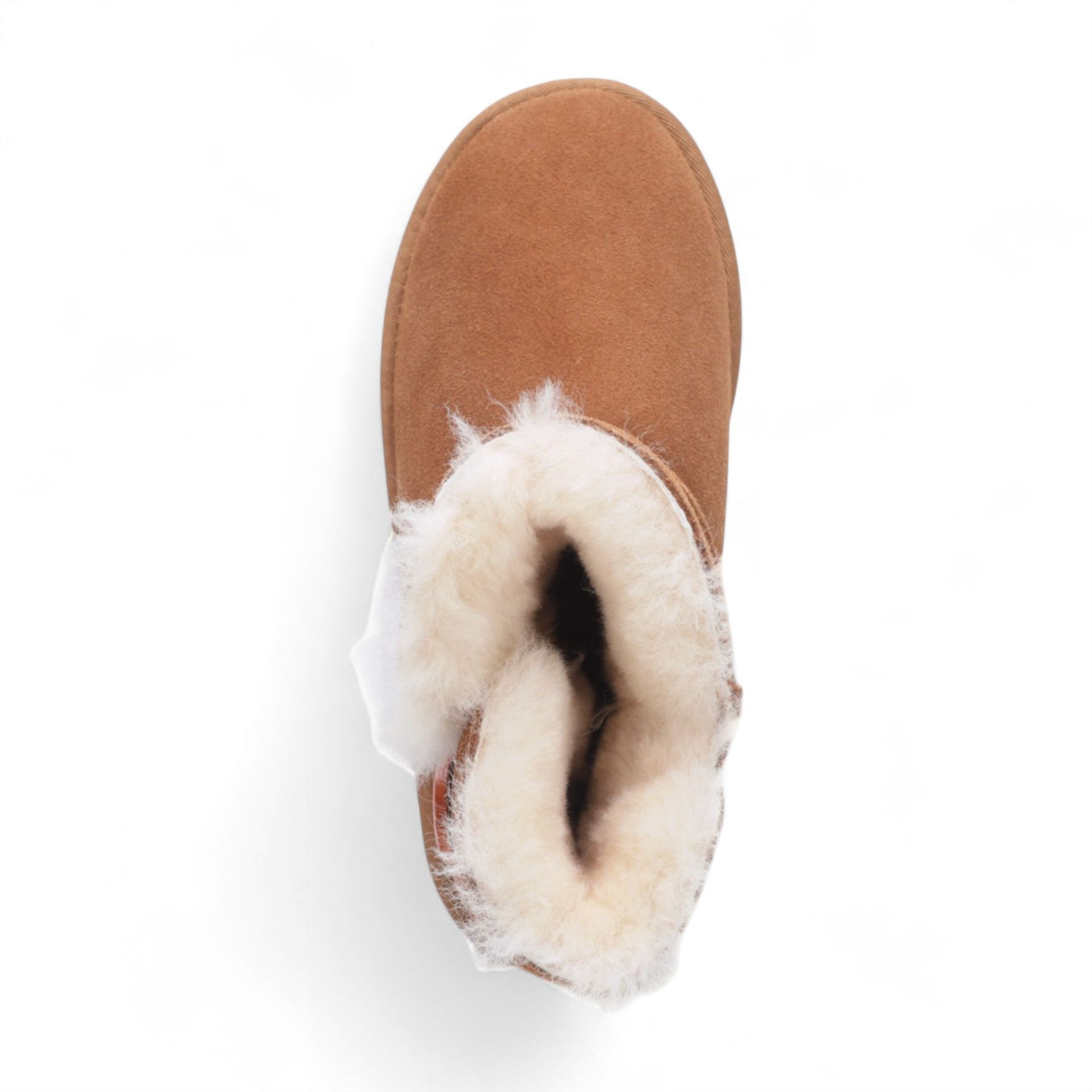Women's Sheepskin Suede Tan Brown Ankle Bootie Warm Winter Boots - Alpine