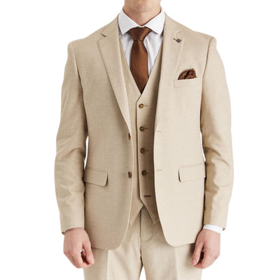 Men's Beige Lightweight Summer Single-Breasted Blazer