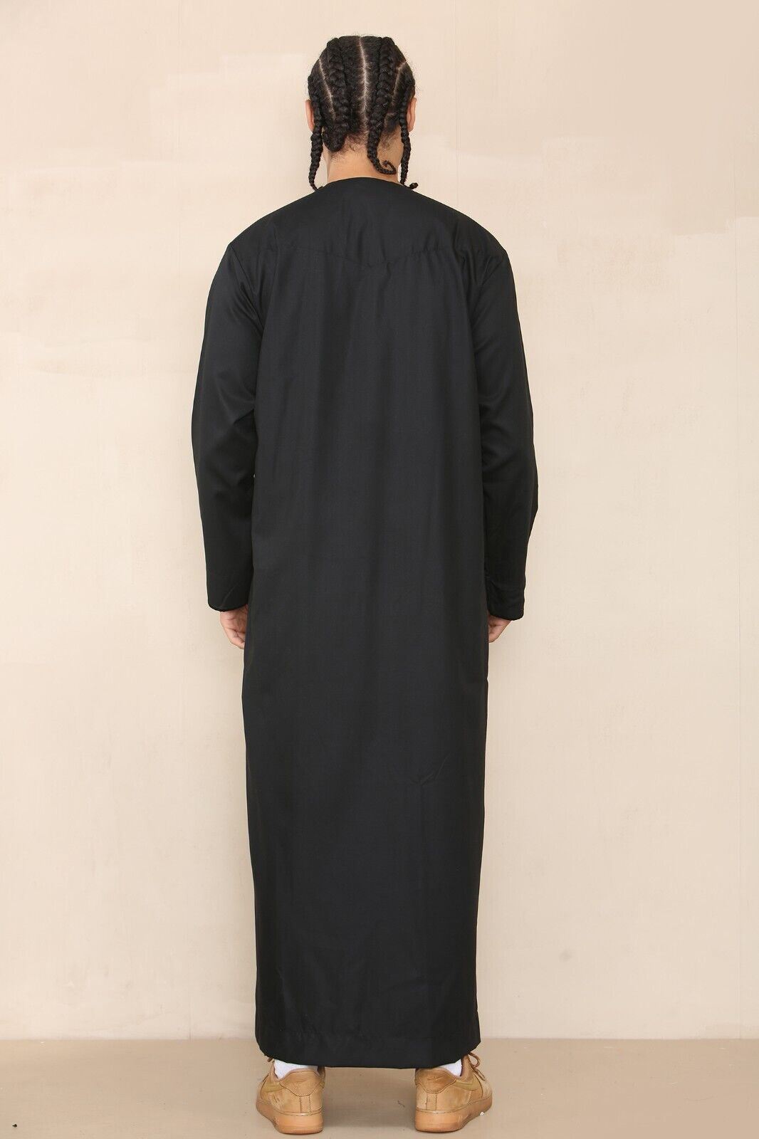 Mens Thobe Jubba Saudi Islamic Arab Eid Emirati Kaftan Jubbah Tassel Robe