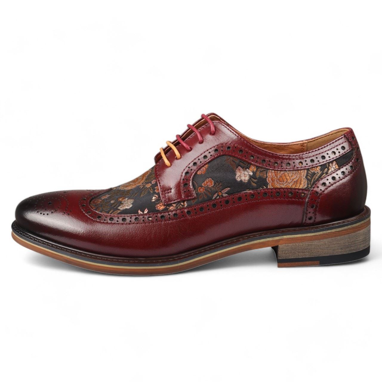 Justin Reess Men's Leather Floral Brogue Shoes - Ross