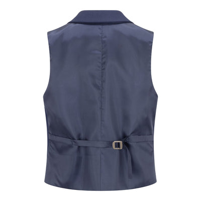 Women's 3 Piece Tailored Fit Plain Navy Formal Office Suit