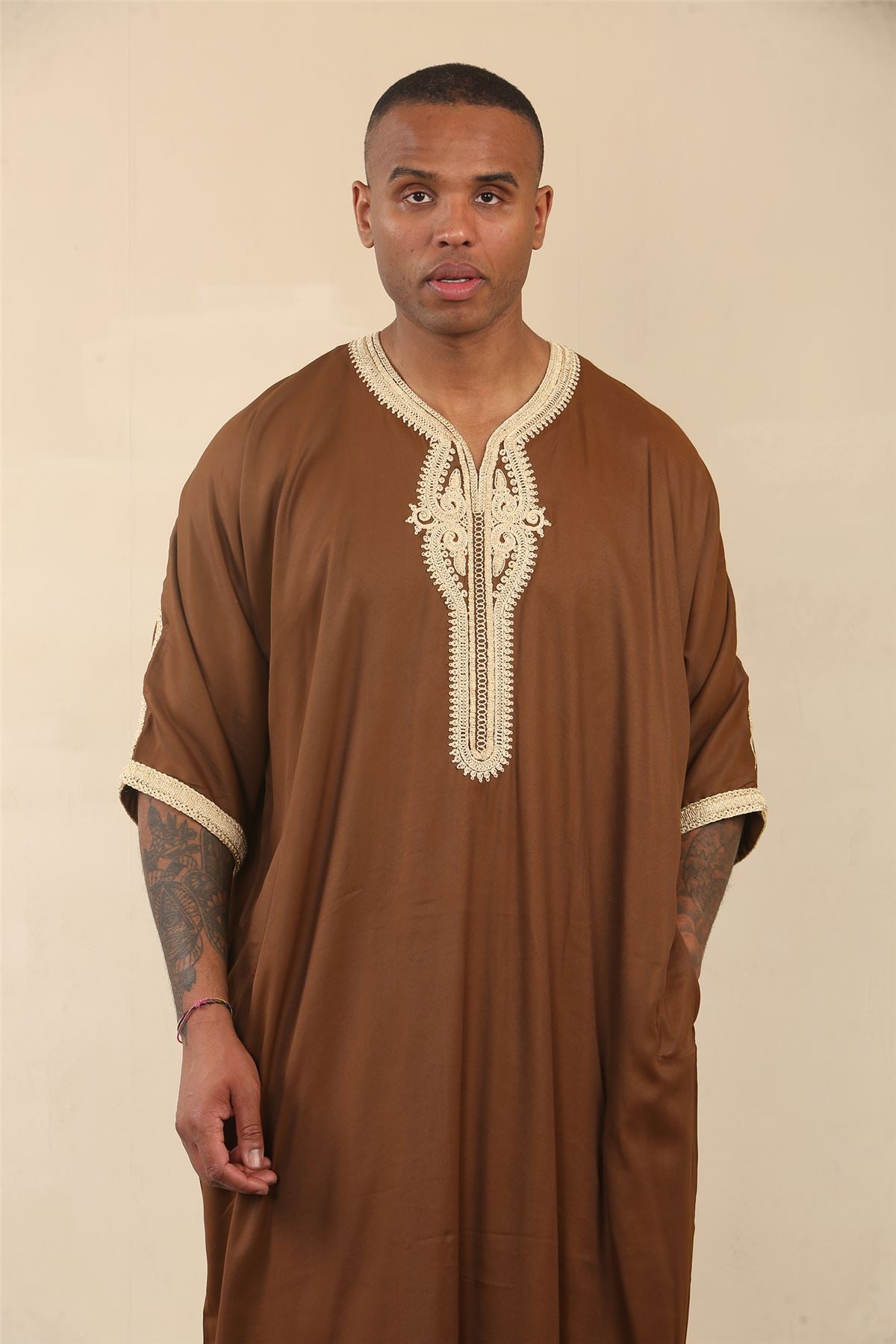 Men's Moroccan Thobe Jubba Robe Eid Djellaba Gandoura