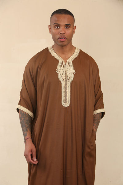 Men's Moroccan Thobe Jubba Robe Eid Djellaba Gandoura