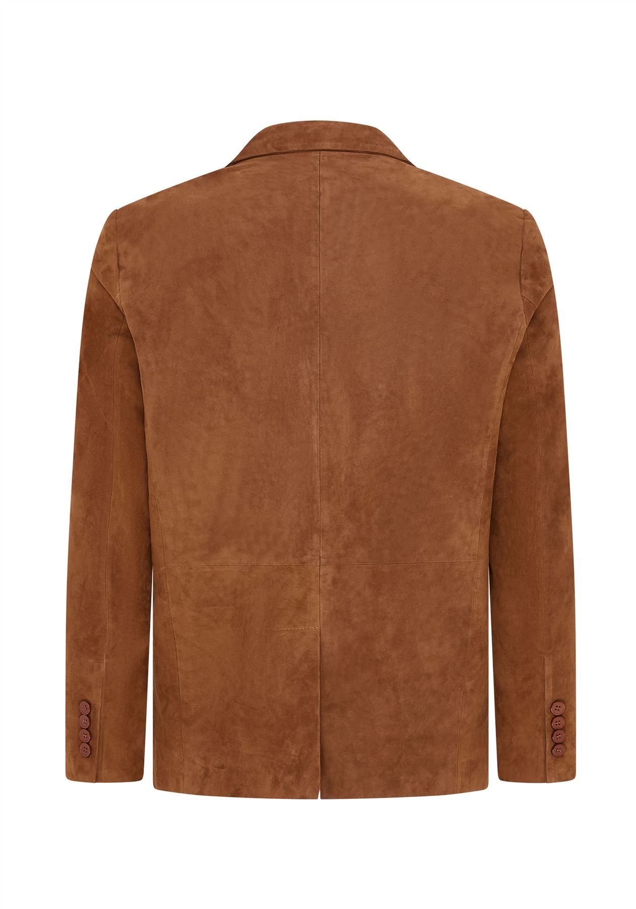 Mens Slim Goat Suede Italian Blazer Jacket-Somero