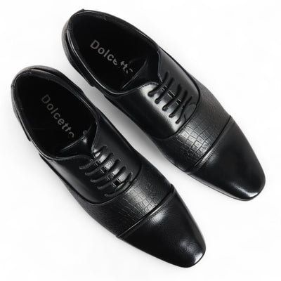 Men's Black Classic Lace-Up Brogue Formal Shoes