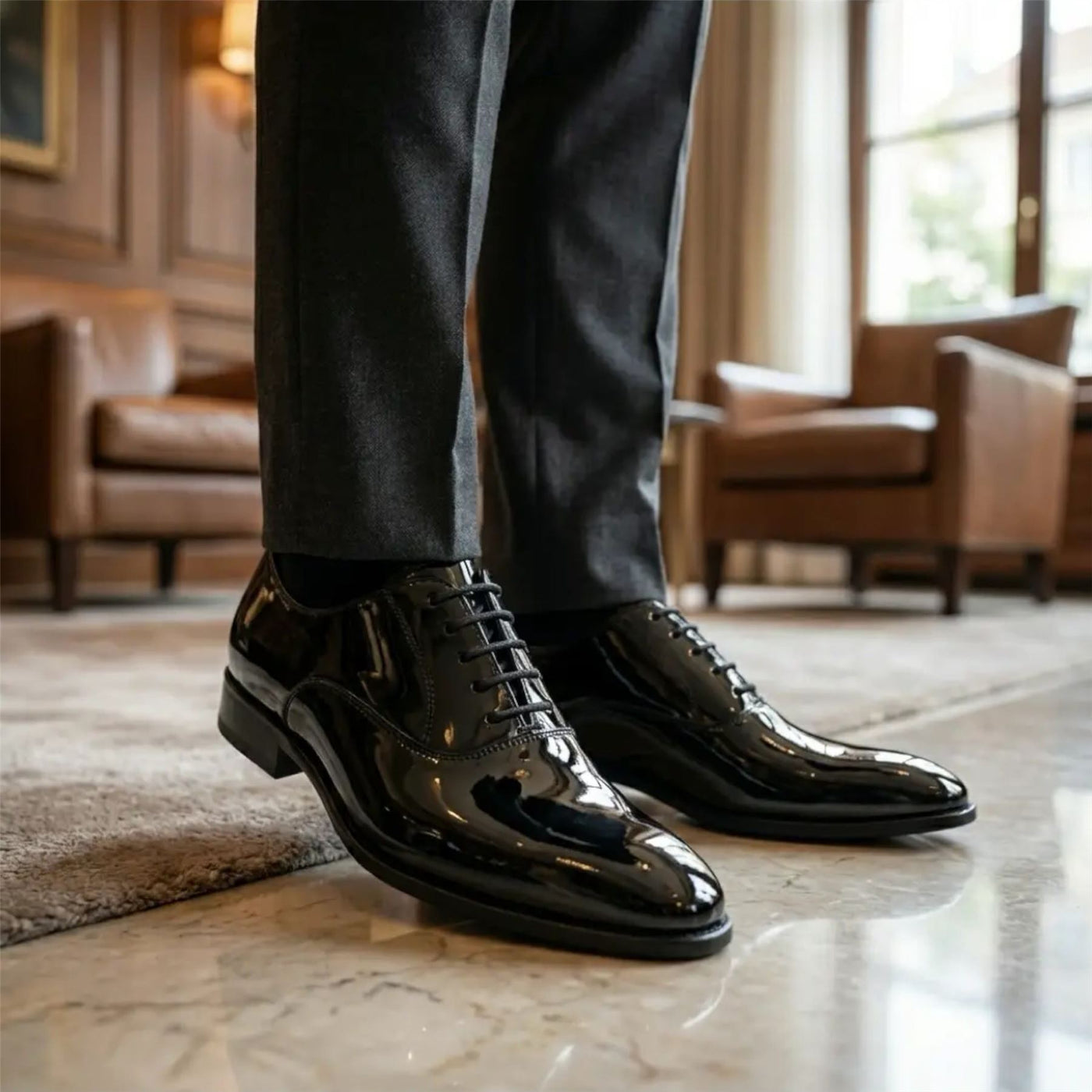 PU leather oxford shoes. Amazon.com | Men main image 2