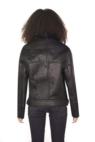 Womens B3 Sheepskin Leather Flying Jacket-Bergamo