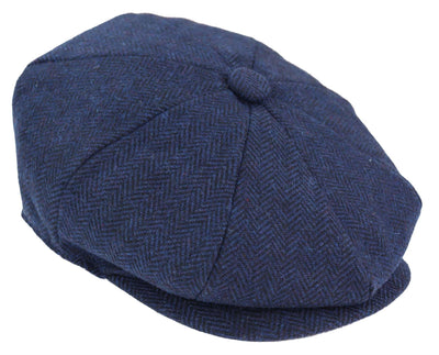 Mens Peaky Blinders Tweed Hat With Razor Blade