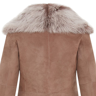 Women's Sheepskin Toscana Shearling Suede Leather Jacket - Noiré