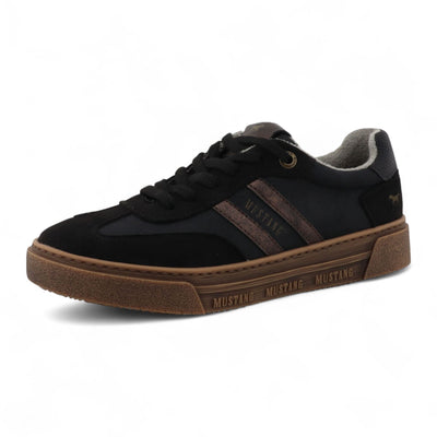 Mustang Women's Black Street Platform Sneakers Shoes